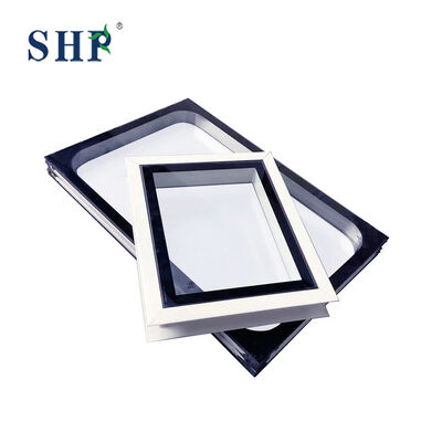 Harga yang bagus Aluminium Alloy Frame Cleanroom Window Disesuaikan 50mm Metal Double Glass on line