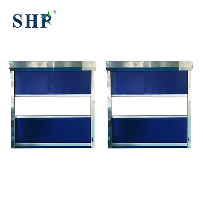 Garage High Speed Cleanroom Roll Up Doors Shutter Aluminum Metal
