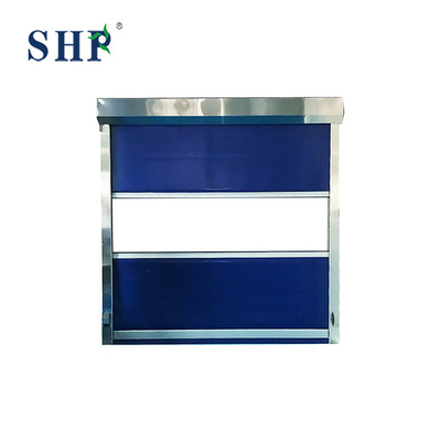 Pvc High Speed Cleanroom Door Environmentally Friendly Stainless Steel 304