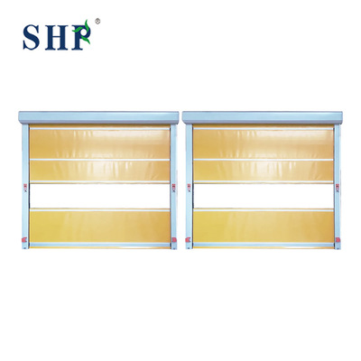 Food High Speed Roller Automatic Clean Room Doors Fast Rolling Customized Color